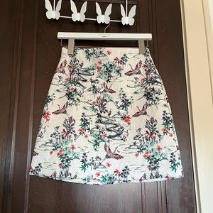 Printed A Line Skirt